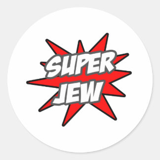 Super Jew Ronde Sticker