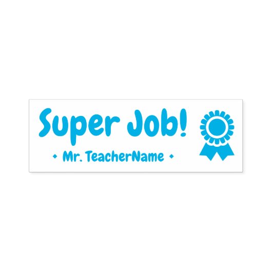 "Super Job!" Educator Rubber Stamp Zelfinktende Stempel (Design)