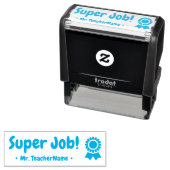 "Super Job!" Educator Rubber Stamp Zelfinktende Stempel (In situ)