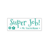 "Super Job!" Leraar Feedback Rubberstempel Zelfinktende Stempel (Design)