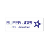 "SUPER JOB!" + Rubber Stempel opvoedster (Design)