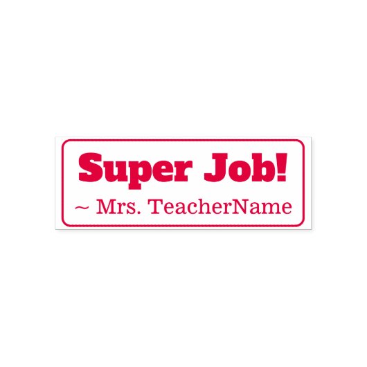 "Super Job!" Rubberstempel Zelfinktende Stempel (Design)