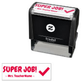 "SUPER JOB!" Schoolleraar Rubber Stamp Zelfinktende Stempel (In situ)