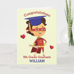 Super Jongen Gefeliciteerd 5e klas Feestdagen Kaart