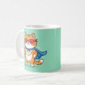 Super Kat Held Cute Cartoon Mok (Voorkant links)