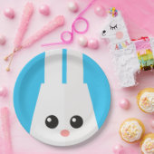 Super Kawaii Cute Easter Bunny. Papieren Bordje (Feest)