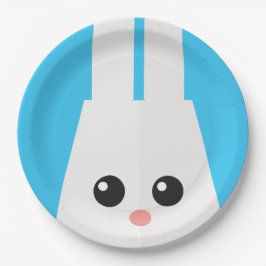 Super Kawaii Cute Easter Bunny. Papieren Bordje