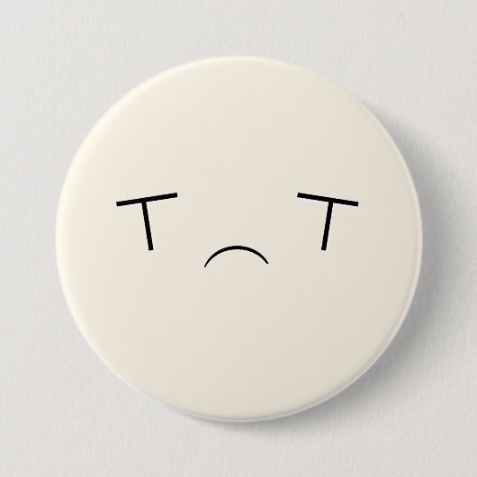 Super Kawaii Sad Emoji Button (Voorkant)