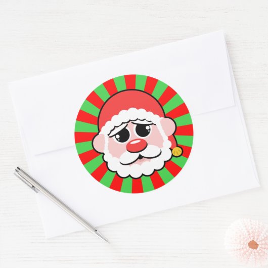 Super Kawaii Santa Ronde Sticker (Envelop)