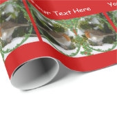 Super Kerst Robin Wrapping Papier (aanpassen) (Rol Hoek)