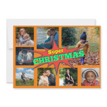 Super kerstfeestdag Kaart voor collage familie