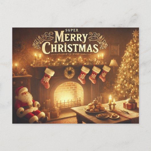 Super Kerstmis Briefkaart (Voorkant)