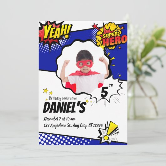 Super Kids Verjaardag Extravaganza Feest bros Kaart (Staand voorkant)