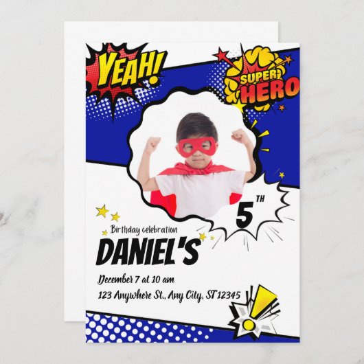 Super Kids Verjaardag Extravaganza Feest bros Kaart (Voorkant / Achterkant)