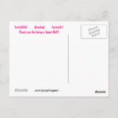 Super Kind Girls Briefkaart (Achterkant)