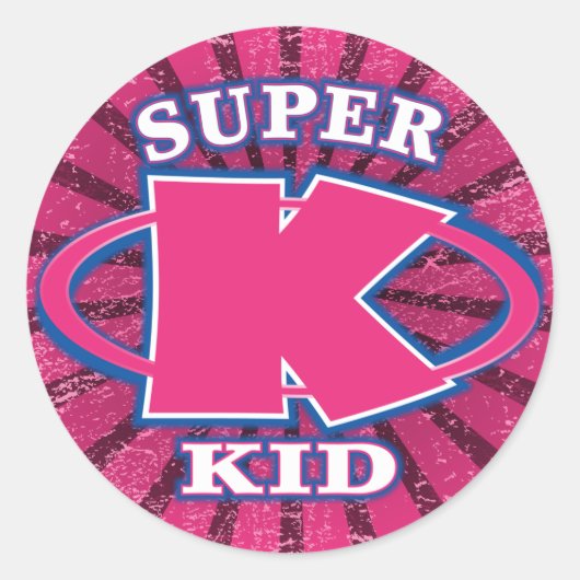 Super Kind Meisjes Sticker (Voorkant)