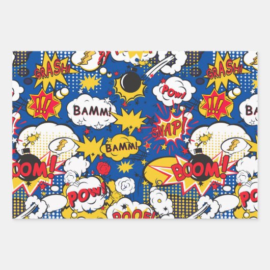 Super Kind, Schattige strippatroon Inpakpapier Vel (Voorkant 3)