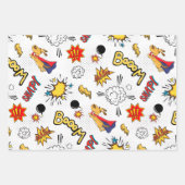 Super Kind, Schattige strippatroon Inpakpapier Vel (Voorkant 2)