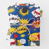 Super Kind, Schattige strippatroon Inpakpapier Vel (In situ)