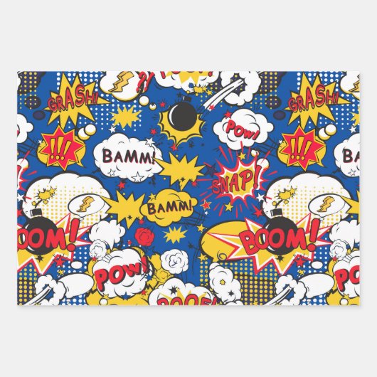 Super Kind, Schattige strippatroon Inpakpapier Vel (Voorkant)