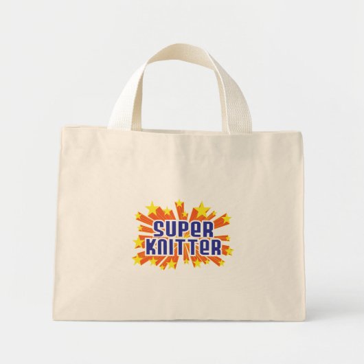 Super Knitter Mini Tote Bag (Voorkant)