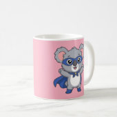 Super Koala Held Cute Kinderen Superheld Roze Mok (Voorkant rechts)