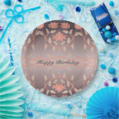 Super  koraalbloem papieren bordje (Feest)