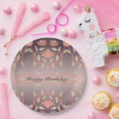 Super  koraalbloem papieren bordje (Feest)