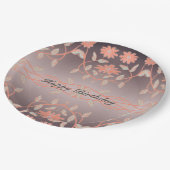 Super  koraalbloem papieren bordje (Gekanteld)