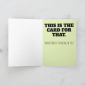 Super Laat dankt u kaardt Bedankkaart (Binnen)