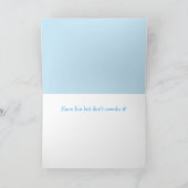 Super Lazy Cute Cat Funny Birthday Kaart (Binnen)