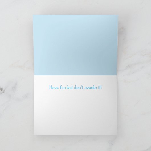 Super Lazy Cute Cat Funny Birthday Kaart (Binnen)