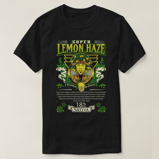 Super Lemon Haze Sativa Cross Lemon Skunk Super Si T-shirt (Design voorkant)