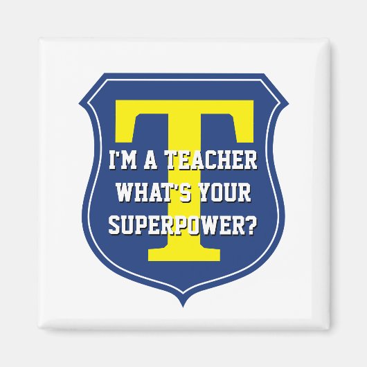 Super leraar magneet | Wat is jouw superkracht? (Voorkant)