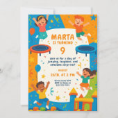 Super leuk Bouncy Blast Verjaardagsfeestje Kaart (Voorkant)