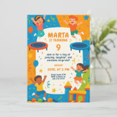 Super leuk Bouncy Blast Verjaardagsfeestje Kaart (Staand voorkant)