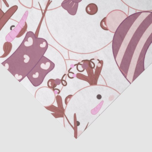 Super leuk en moderne sneeuwpoppen Kerstmis Tissuepapier (Detail)