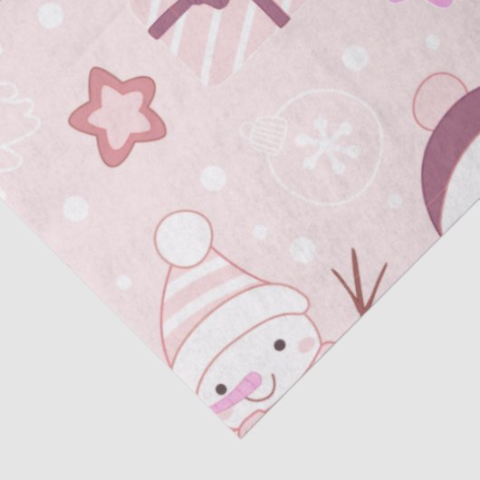 Super leuk en moderne sneeuwpoppen Kerstmis Tissuepapier (Detail)