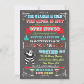 Super leuk krijtbord Kerst Open Huis Kaart (Voorkant)