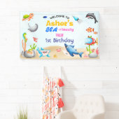 Super leuk Ocean Protector verjaardagsfeestje deco Spandoek (Insitu)