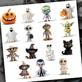 Super leuk spook Halloween Sticker