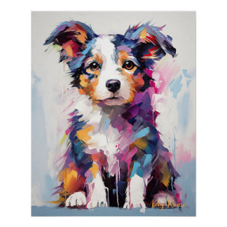 Super Leuke Border Collie Hond Puppy 001 - Xeno Lu Perfect Poster