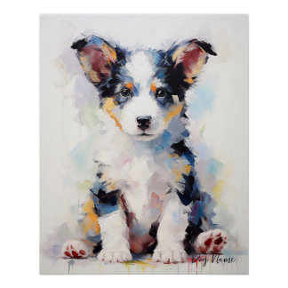Super Leuke Border Collie Hond Puppy 005 - Xeno Lu Perfect Poster