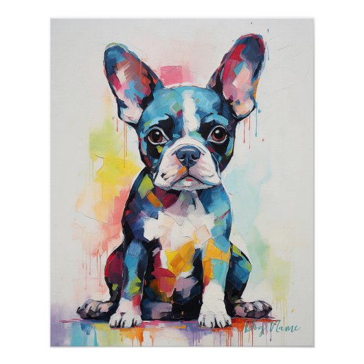 Super Leuke Boston Terrier Hond Puppy 002 - Xeno L Perfect Poster (Voorkant)