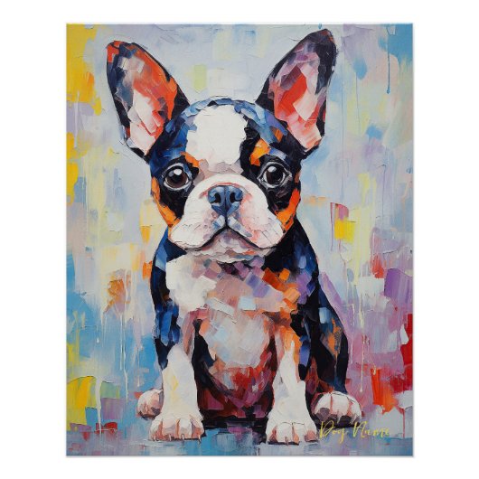 Super Leuke Boston Terrier Hond Puppy 003 - Xeno L Perfect Poster (Voorkant)