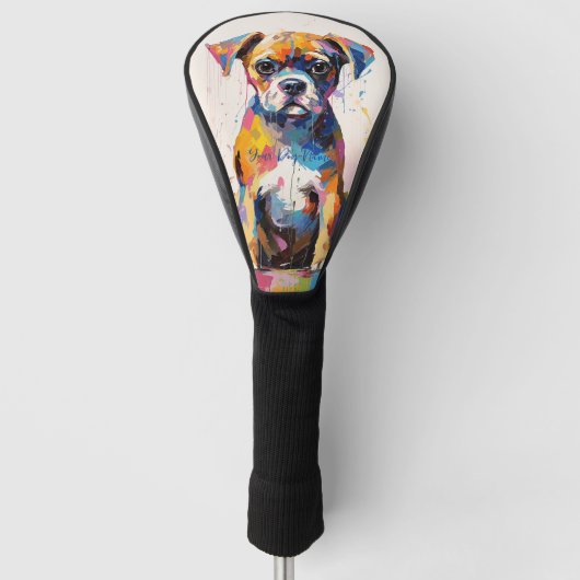 Super Leuke Boxer Hond Puppy 002 - Xeno Lucilfer Golfheadcover (Voorkant)