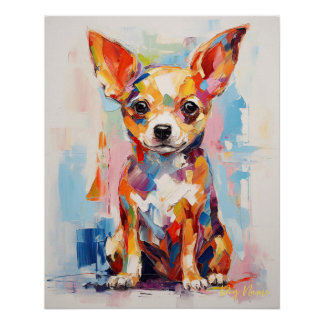 Super Leuke Chihuahua Hond Puppy 003 - Xeno Lucilf Perfect Poster