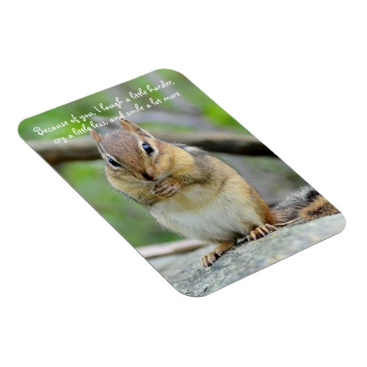 Super Leuke Chipmunk Vriendschap Quote Magneet (Rechterzijde)