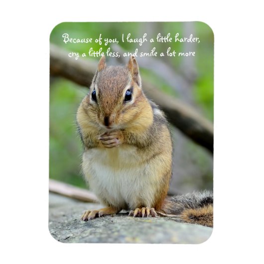Super Leuke Chipmunk Vriendschap Quote Magneet (Verticaal)