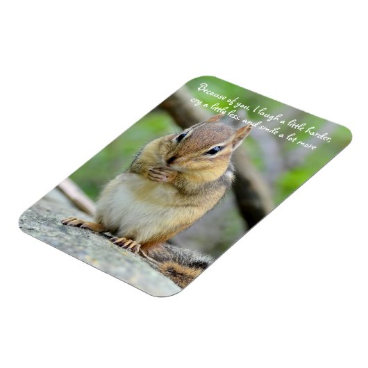 Super Leuke Chipmunk Vriendschap Quote Magneet (Linkerzijde)